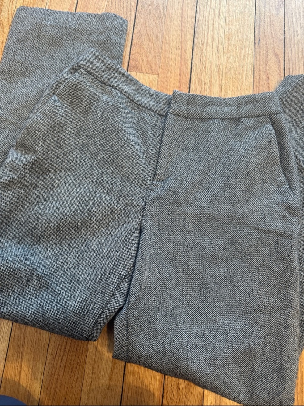 Ralph Lauren Pants Women’s Wool Gray Herringbone Wool Trousers 28